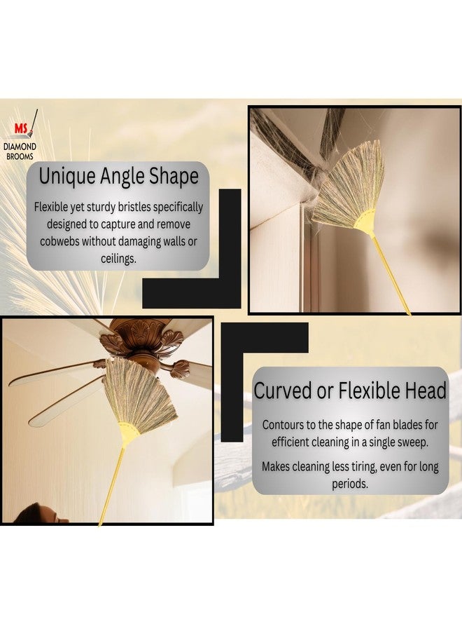 MS DIAMOND Angle Shaped Less Dust Grass Hard Floor Broom, Longhandle Wooden Jhadu for Home Cleaning (1) - Image 5